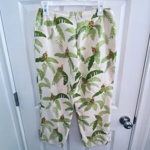 Kelly and Diane Silk Pants Womens Size 8 Sequin Lined Capris Embroidered Beaded